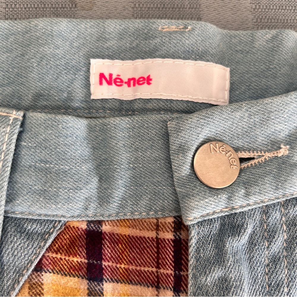 Issey Miyake N-Net Patchwork Denim Shorts Size 2 … - image 8